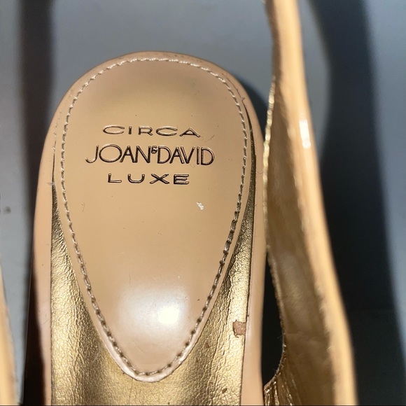 Circa Joan & David Luxe Beige Patent & Suede Wedge - Picture 5 of 8